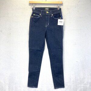 $198 FRED by Fred Segal Iconic High Rise Skinny‎ Jeans Womens  24 25X28 Blue NWT